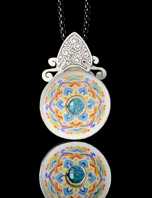 Opal Skull Fillacello Pendant