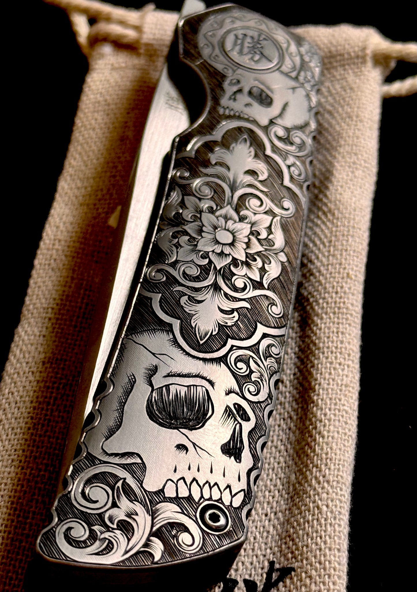 Hand Engraved Japanese Folder