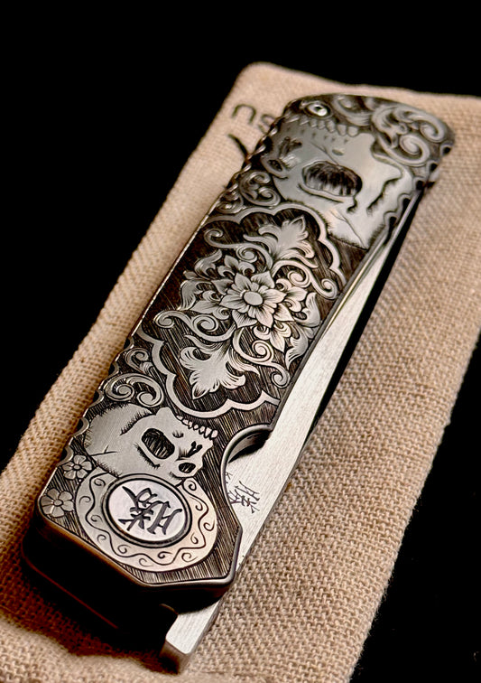 Hand Engraved Japanese Folder